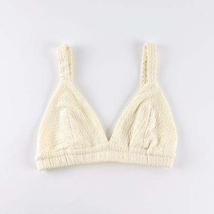Spaghetti Strap Knitted Pajamas Set Two Piece Casual Sleepwear