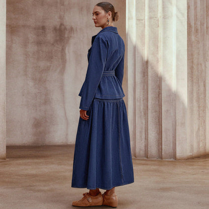 Women's Denim Skirt Set