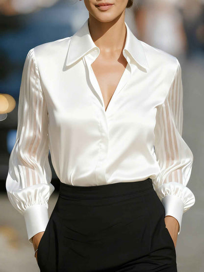 Elegant Polo Collar Blouse
