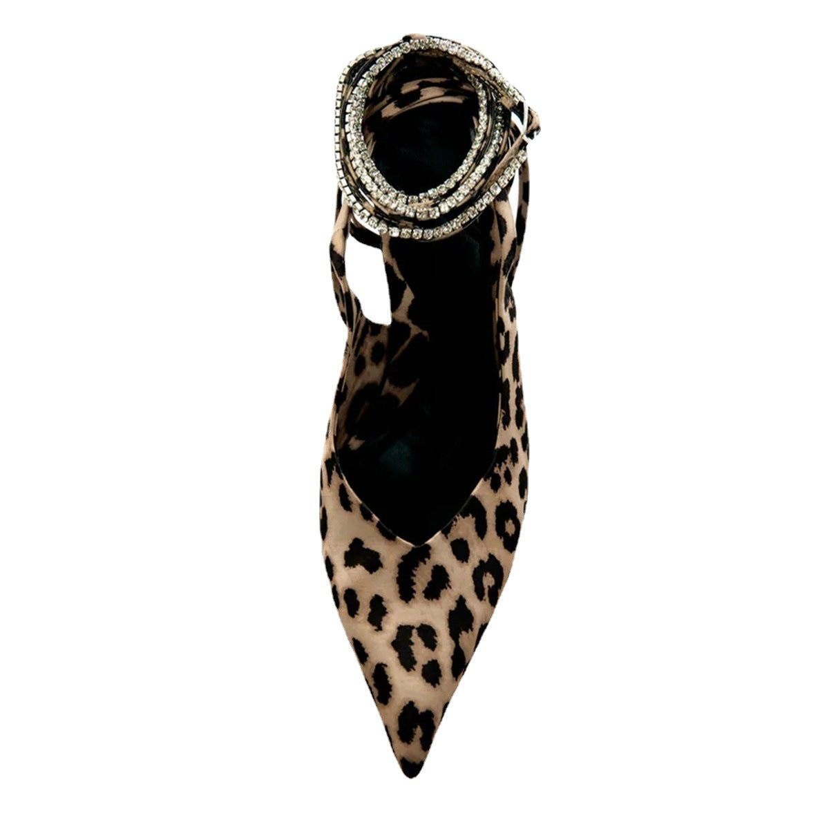 Women's Personalized Leopard Print Suede Mid Heel Pointed Toe Heels - Munsieur