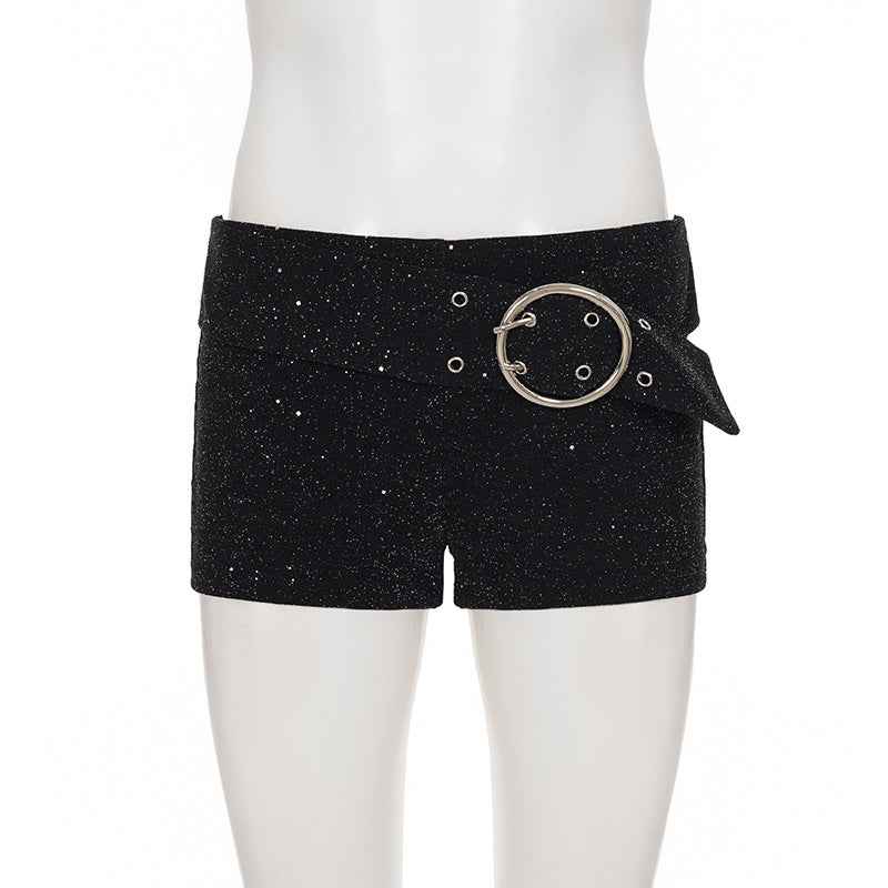Gothic Thin Glittering Knitted Bottoms for Women