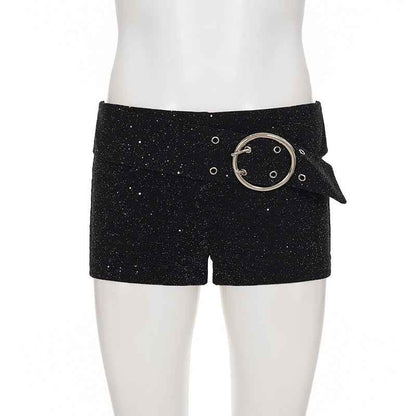 Gothic Thin Glittering Knitted Bottoms for Women