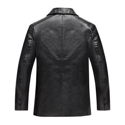 Men's Plus Size Leather Coat - Munsieur