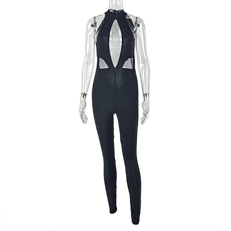 MUNSIEUR Cutout out Niche Sexy Solid Color Jumpsuit