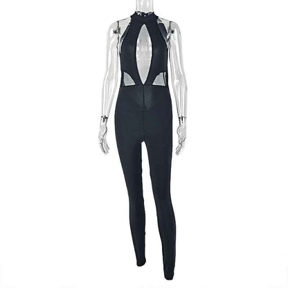 MUNSIEUR Cutout out Niche Sexy Solid Color Jumpsuit