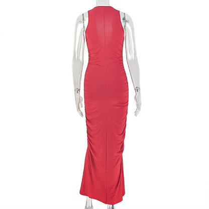 MUNSIEUR Sleeveless Split Dress New Arrivals