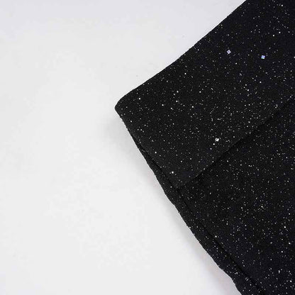 Gothic Thin Glittering Knitted Bottoms for Women