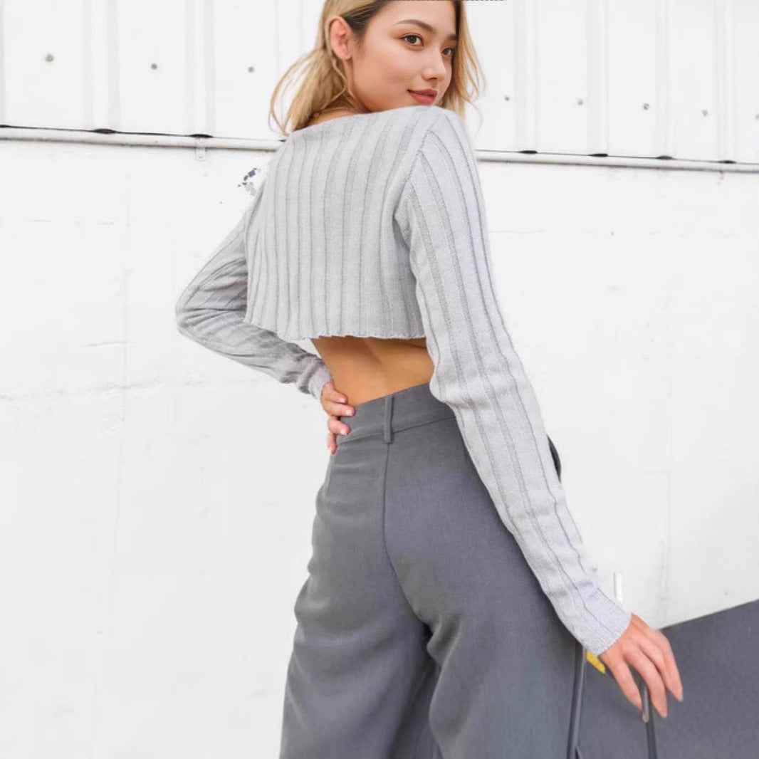 Long Sleeve Cropped T-shirt for Women