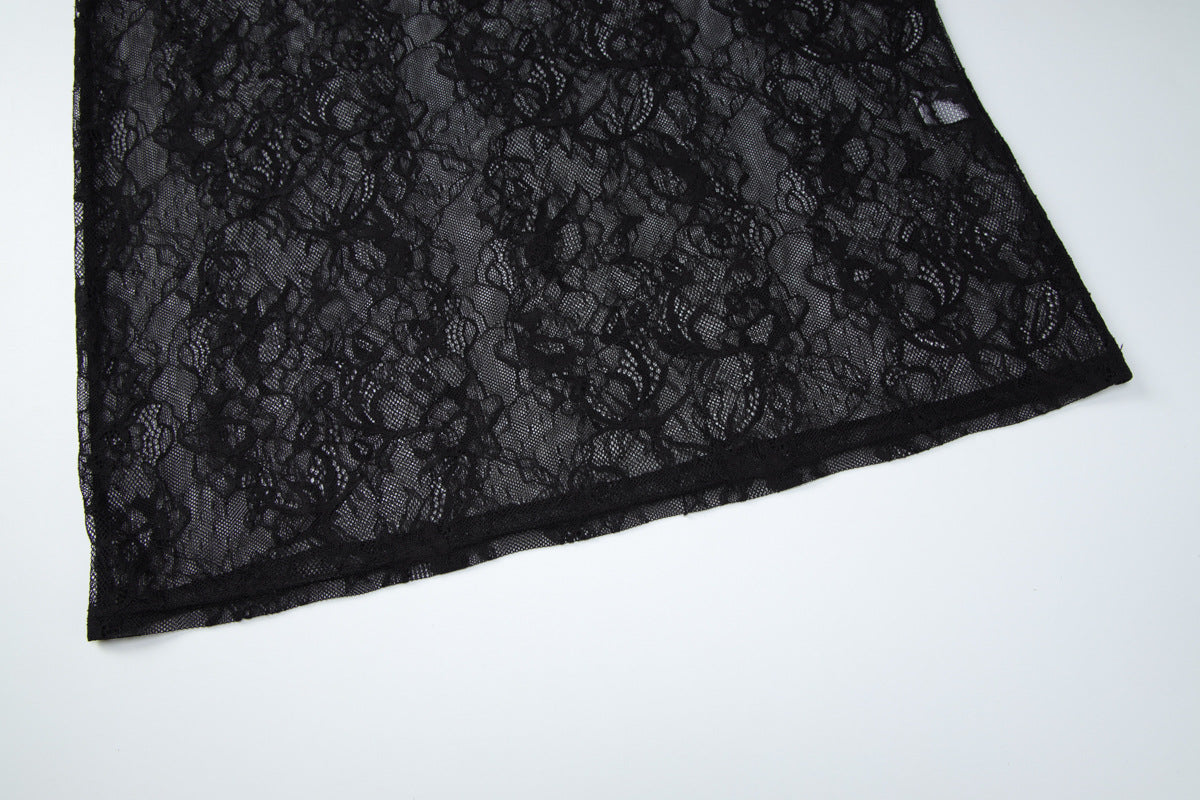 Lace Skirt and Dress Two Piece Set