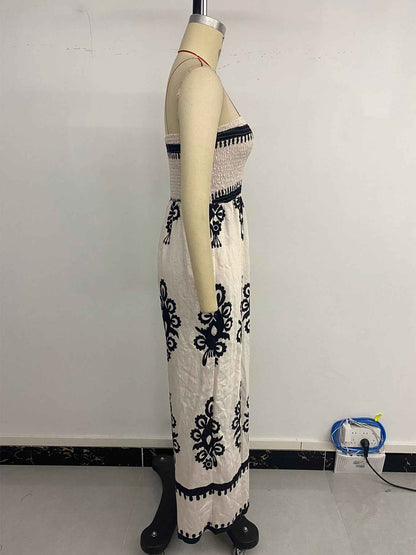 Tube Top Split-leg Jumpsuit