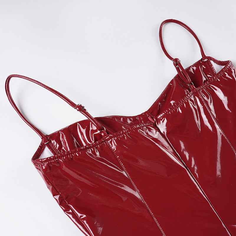 Leather Strap Dress
