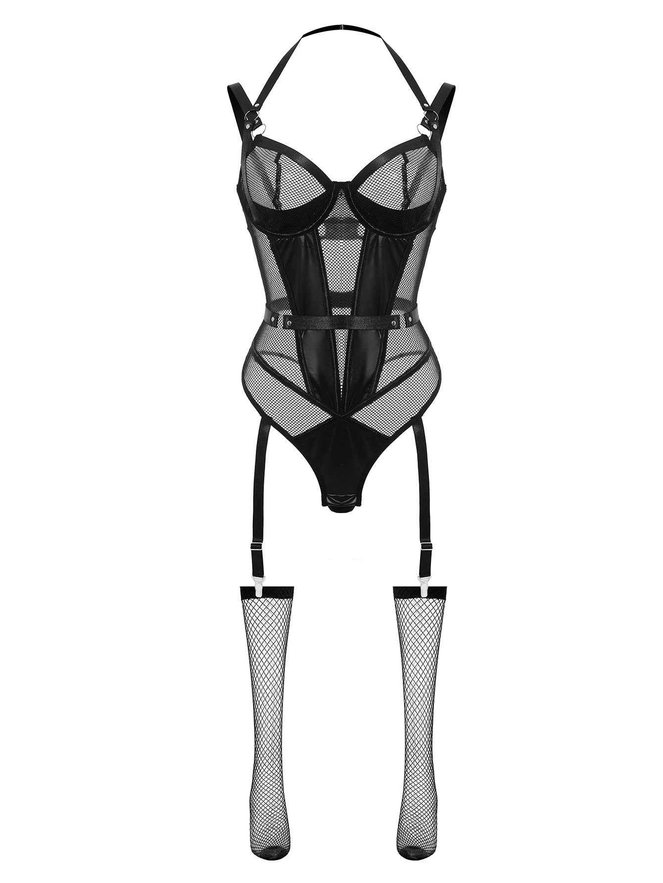 Faux Leather Temptation Lingerie