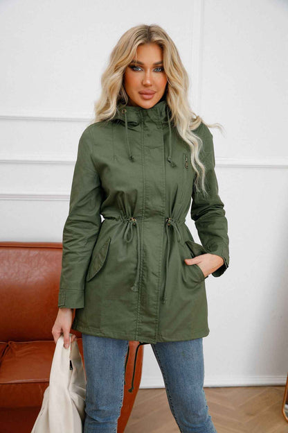 Plus Size Loose Solid Color Women's Jackets