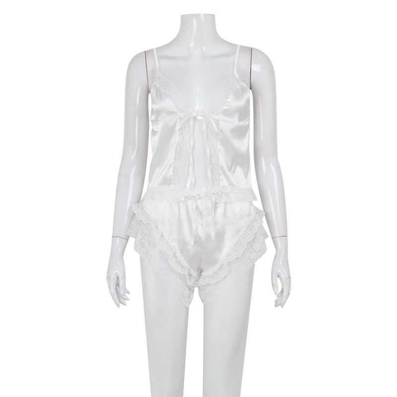French Sling Pajamas Lace Sleepwear