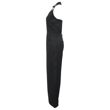 Sleeveless Backless Casual Jumpsuit w Pockets