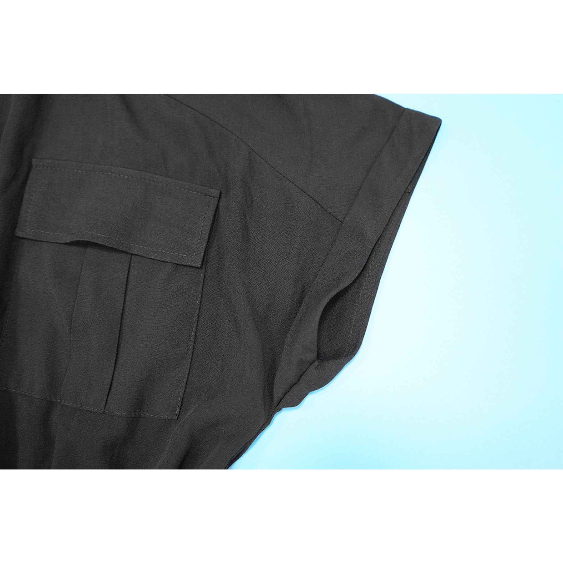 Solid Color Jumpsuit with Pockets
