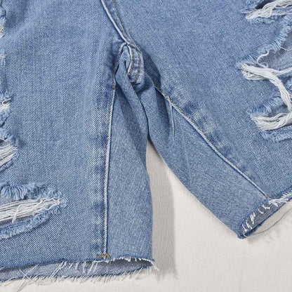 High Waist Ripped Bottoms for Women