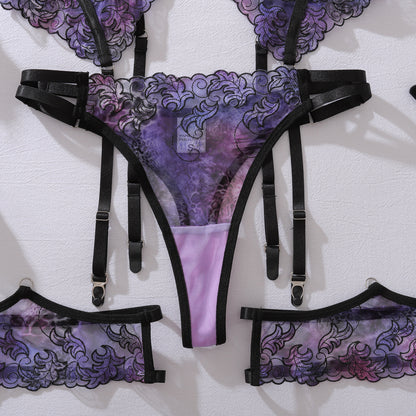 French See through Embroidery Stitching Lingerie