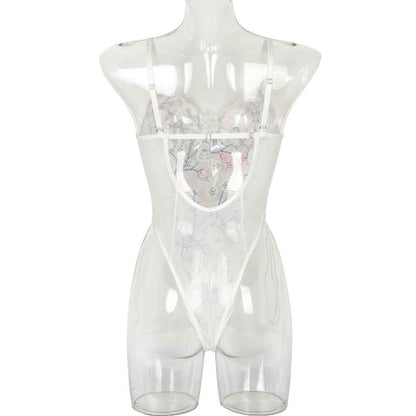 White Mesh Embroidery Lingerie
