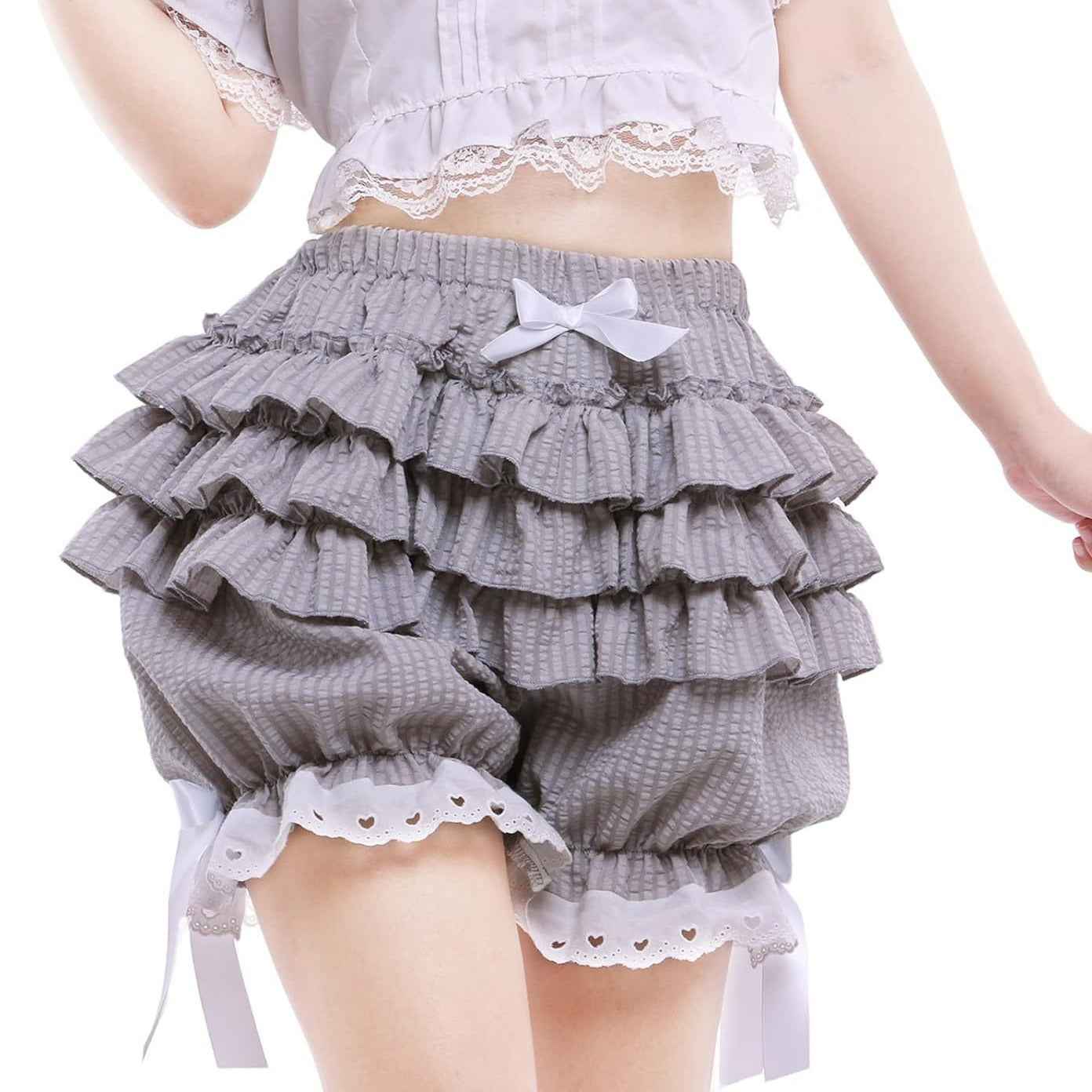 Lolita Bottoms Cute Lace up Puffy for Women