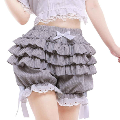 Lolita Bottoms Cute Lace up Puffy for Women