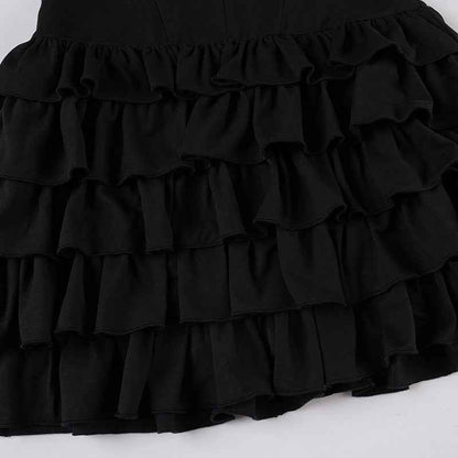 Cinched Sleeveless Pettiskirt Dress