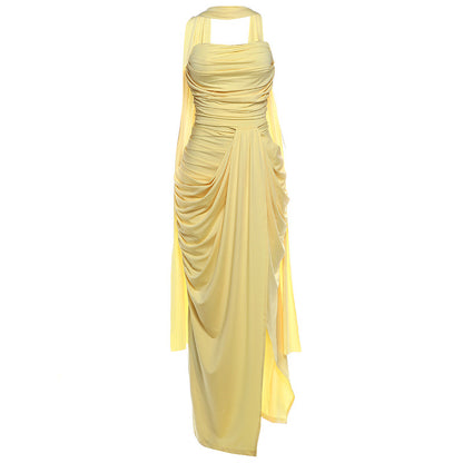 Slim Fit Scarf Tube Top Dress MUNSIEUR New Arrivals