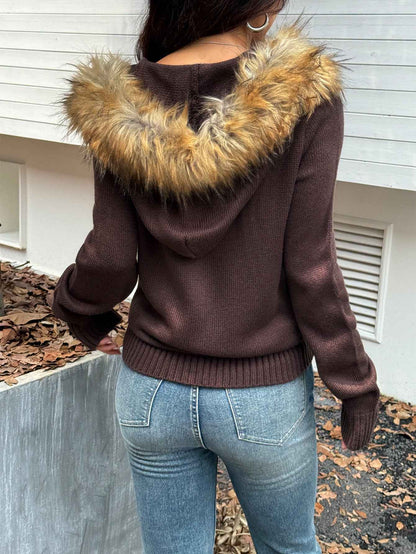 Casual Plush Long Sleeve Sweater