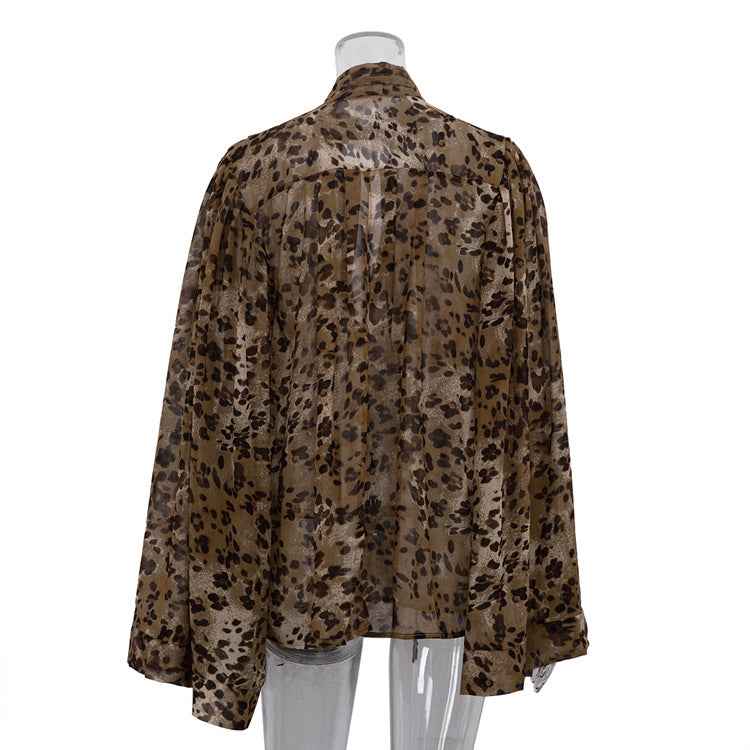 Leopard Print Design Blouse