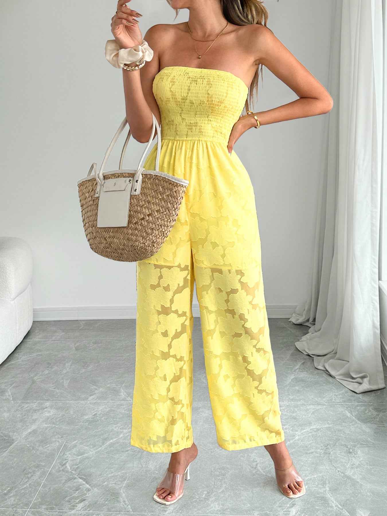 Summer Jacquard Jumpsuit Women