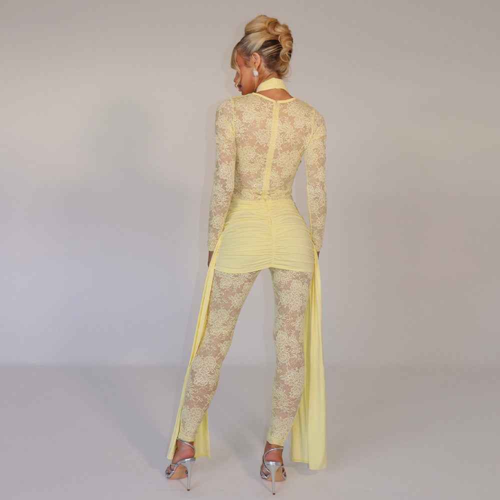 Jumpsuit Sexy Lace Strap Stitching