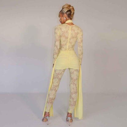 Jumpsuit Sexy Lace Strap Stitching