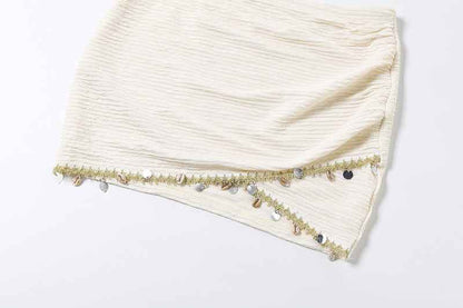 Spring Halter Top Summer Skirt Two Piece Set