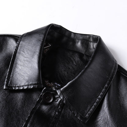 Men's Plus Size Leather Coat - Munsieur