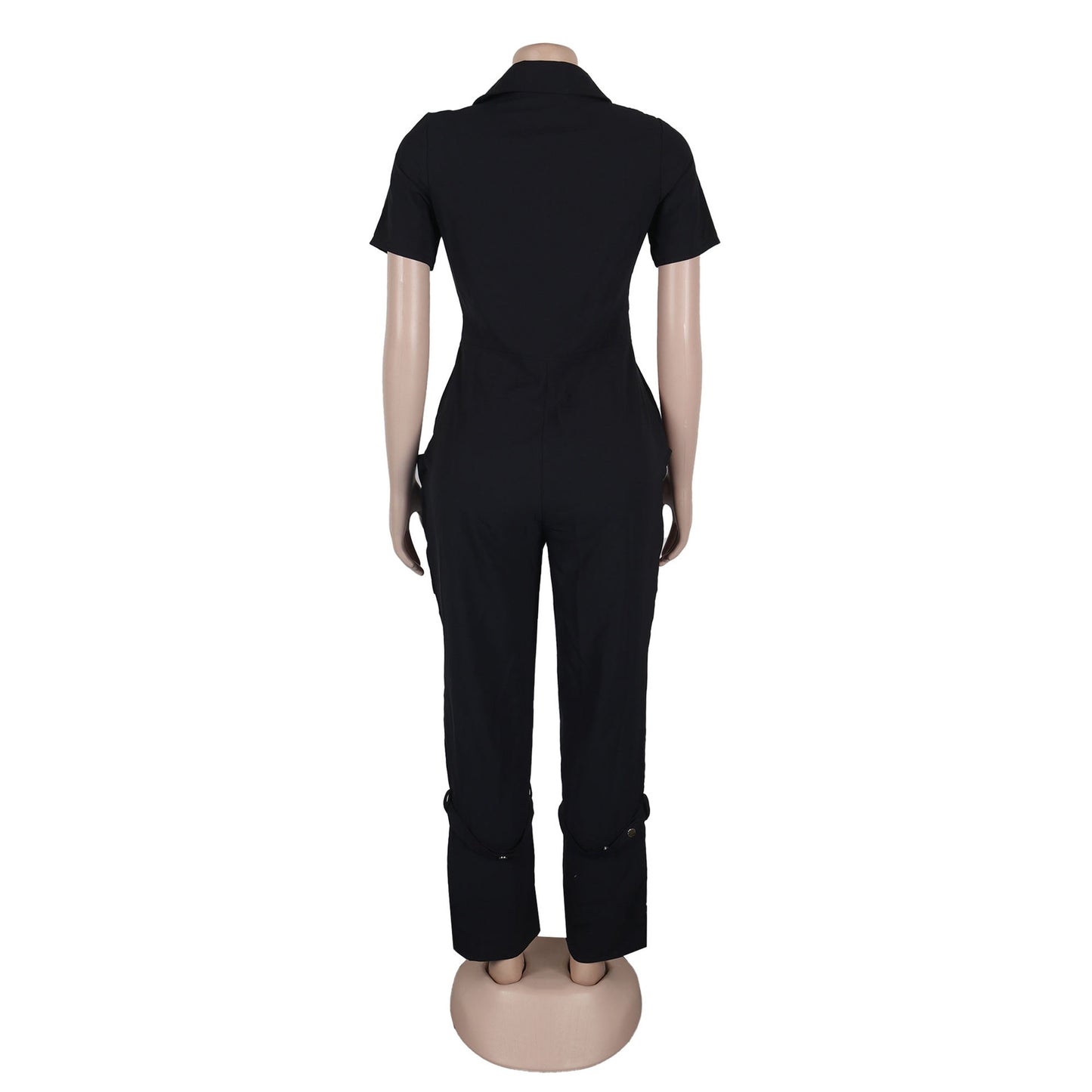 Sexy Summer Jumpsuit with Pocket and Zipper MUNSIEUR