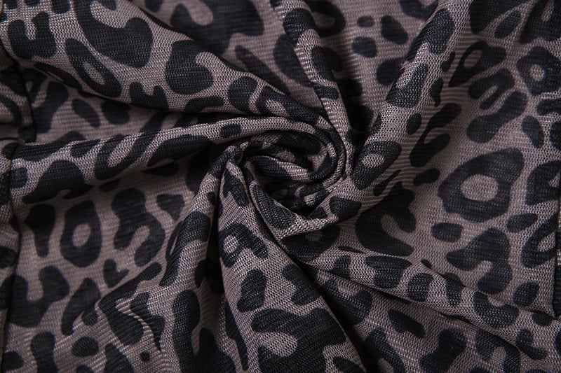 Women's Turtleneck Leopard Print Romper
