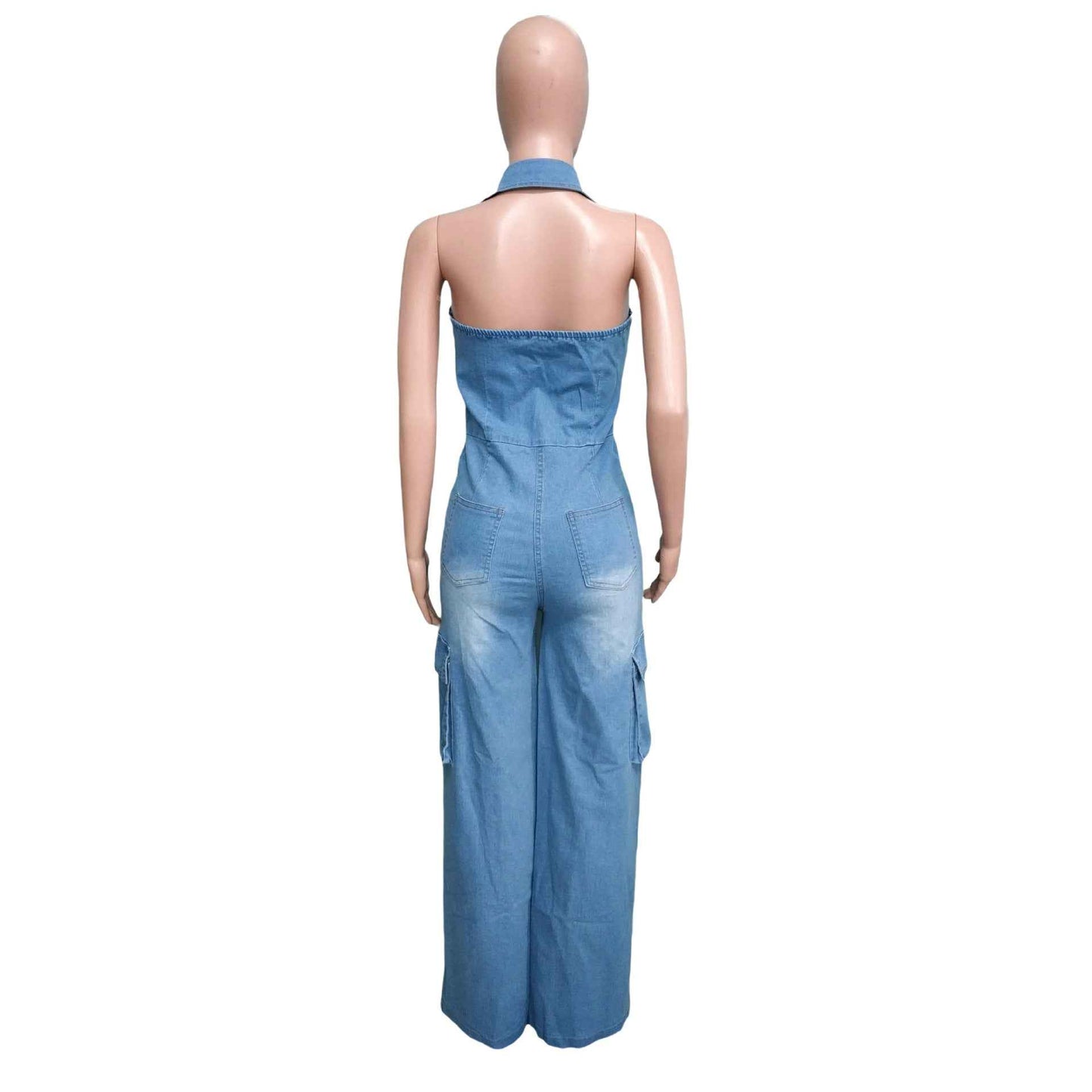 Loose Fit Denim Jumpsuit