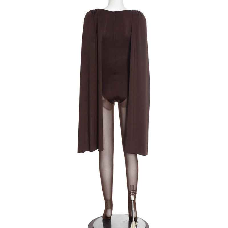 Solid Color Casual Slim Fitting Patchwork Jumpsuit