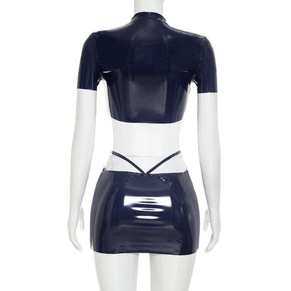 Faux Leather Zipper Dress New Arrivals MUNSIEUR