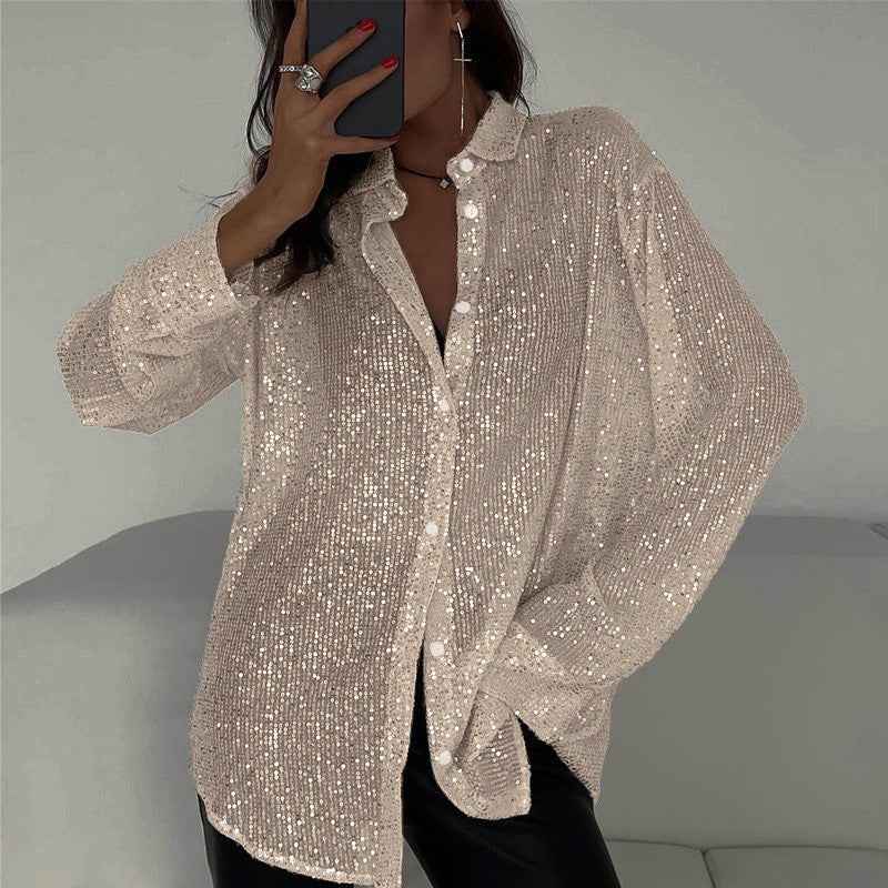 Long Sleeve Cardigan Blouse