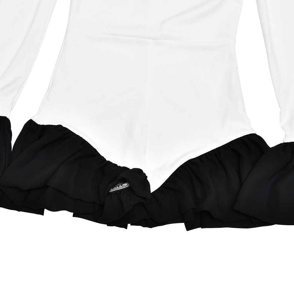 Bell Sleeve Sexy Stitching Sexy Slim Jumpsuit