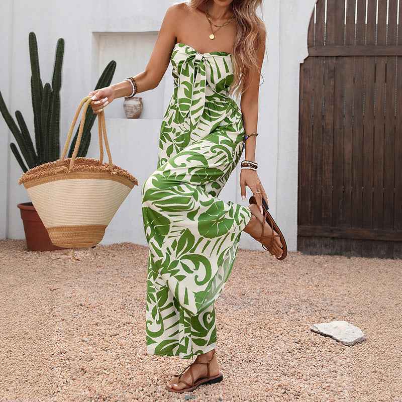 One Piece Tube Top Jumpsuit