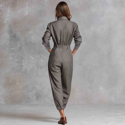 French Long Sleeve Casual Jumpsuit for Women New Arrivals MUNSIEUR