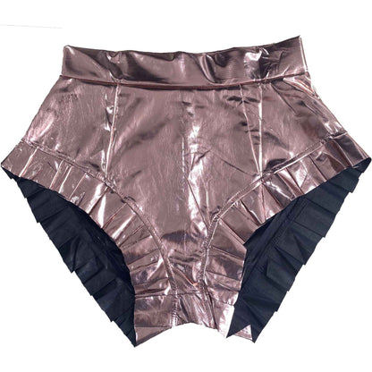 Pleated Ruffled Glossy Bottoms for Women