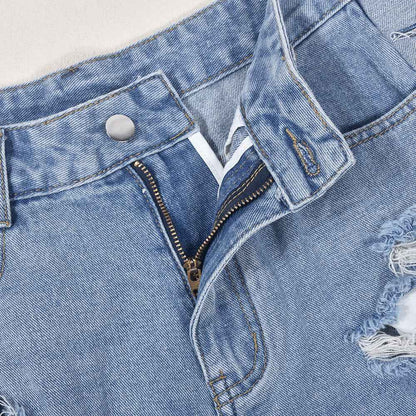 High Waist Ripped Bottoms for Women