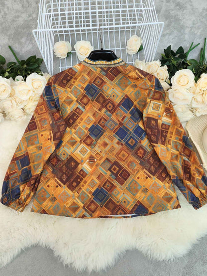 Loose Print Casual Blouse for Women