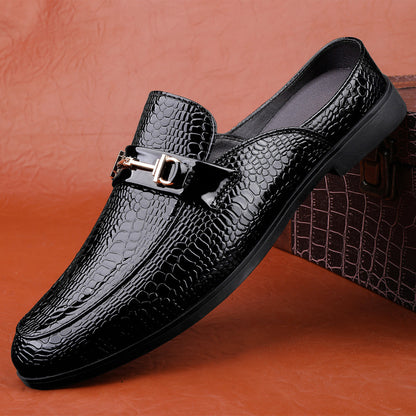 New Loafers Men's Pattern Half Shoes