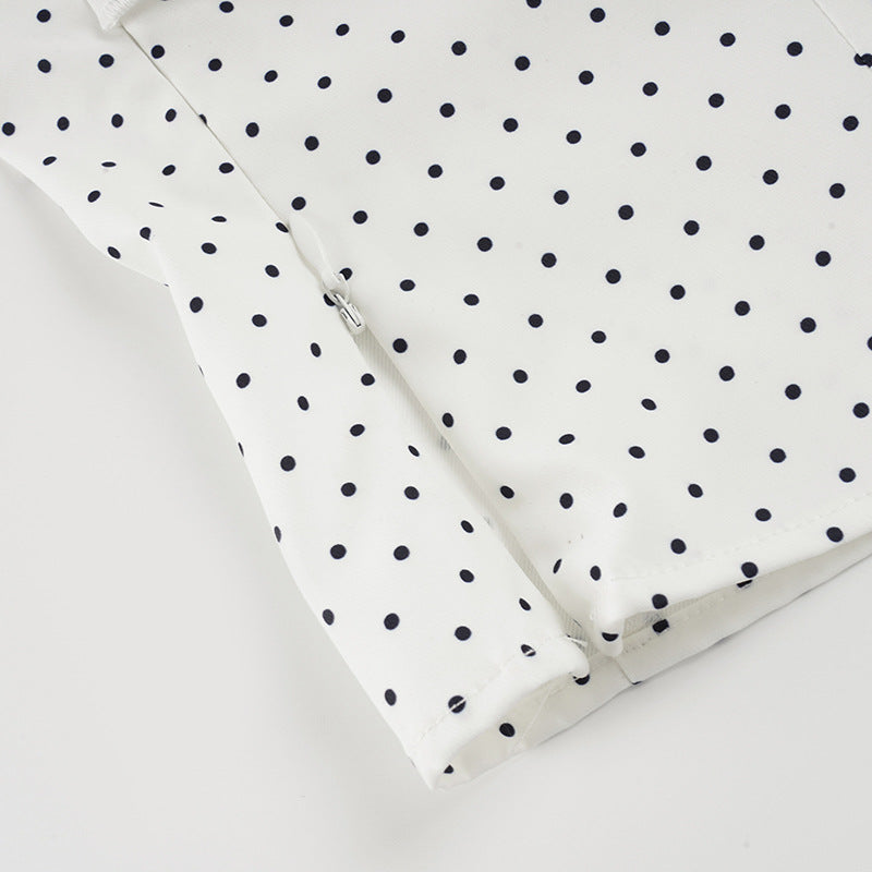 Casual Polka Dot Jumpsuit Two Piece Set