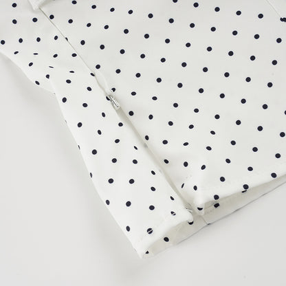 Casual Polka Dot Jumpsuit Two Piece Set