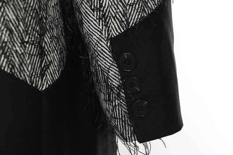 Contrast Color Mid Length Trench Jackets for Women